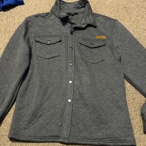 Simply Southern Gray Quilted Shirt Jacket